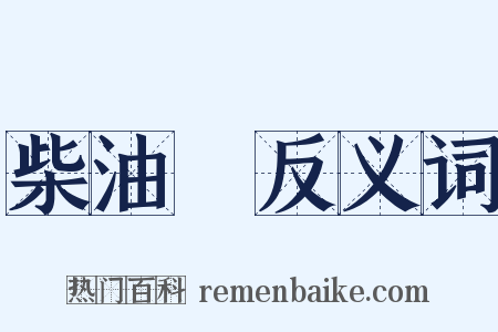 柴油車反义词是什么意思的图片